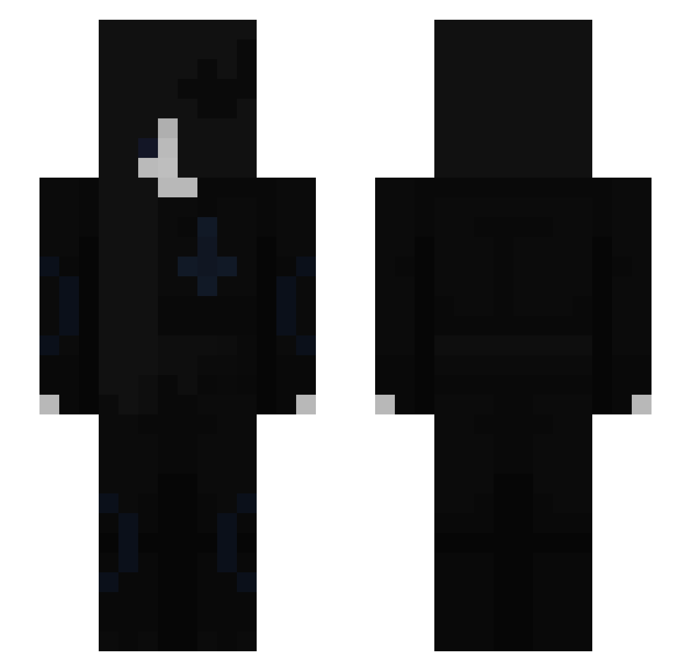 yuraiqu Minecraft skin, front and back view