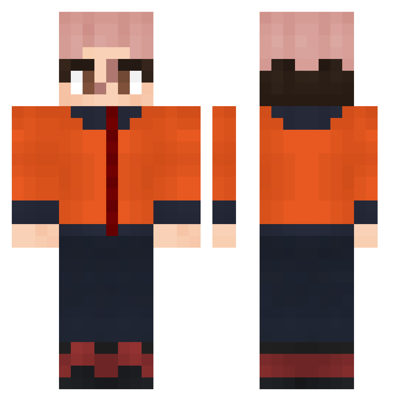 Youmii75 Minecraft skin, front and back view