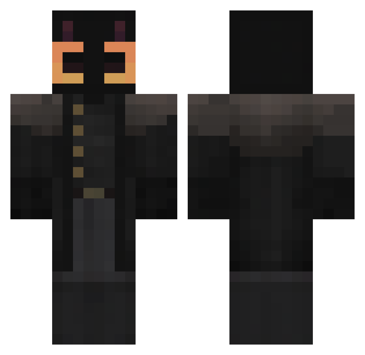 Loomeyeee Minecraft skin, front and back view