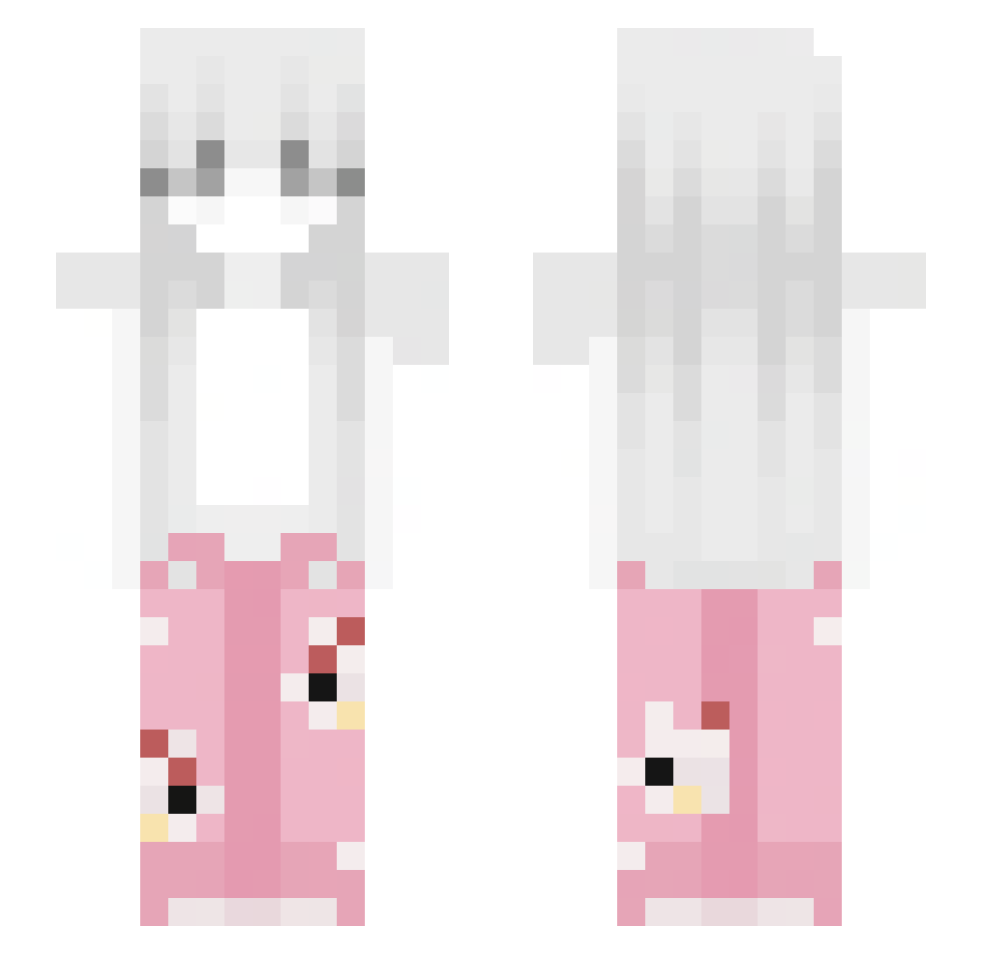 SpoCona_Amelka Minecraft skin, front and back view