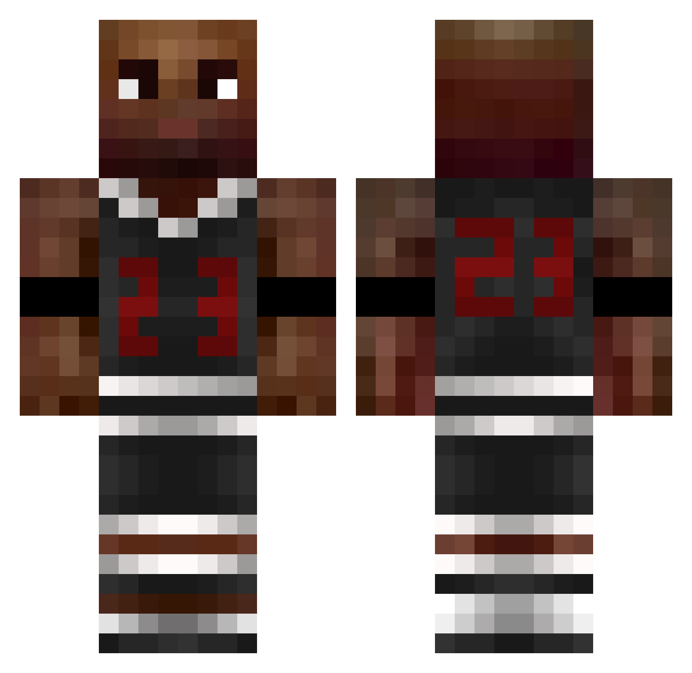 Ni__alation Minecraft skin, front and back view