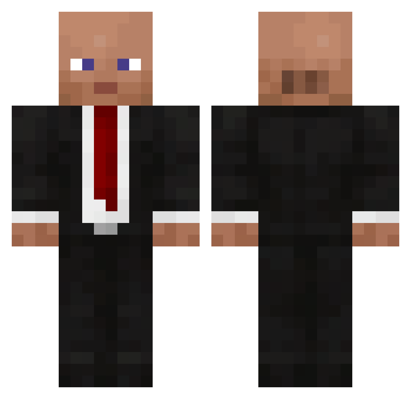 Dayronst Minecraft skin, front and back view
