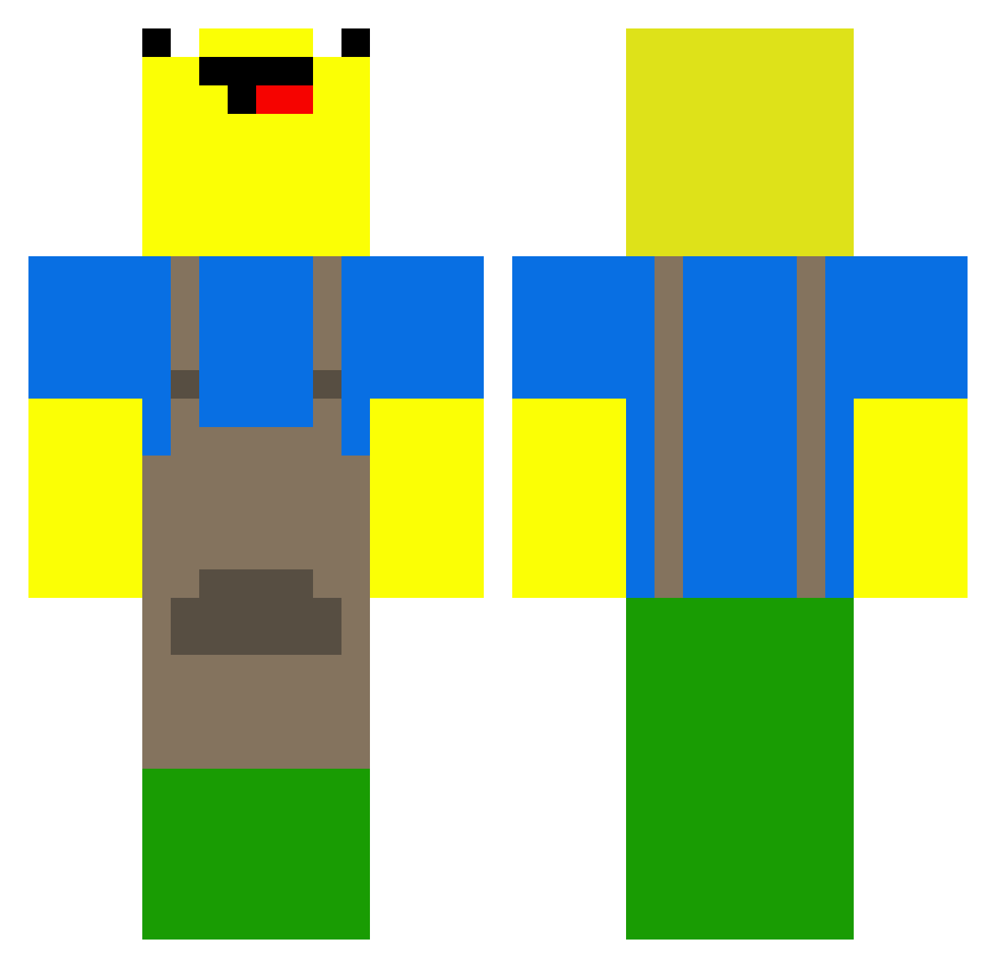 GigaMonke_ Minecraft skin, front and back view