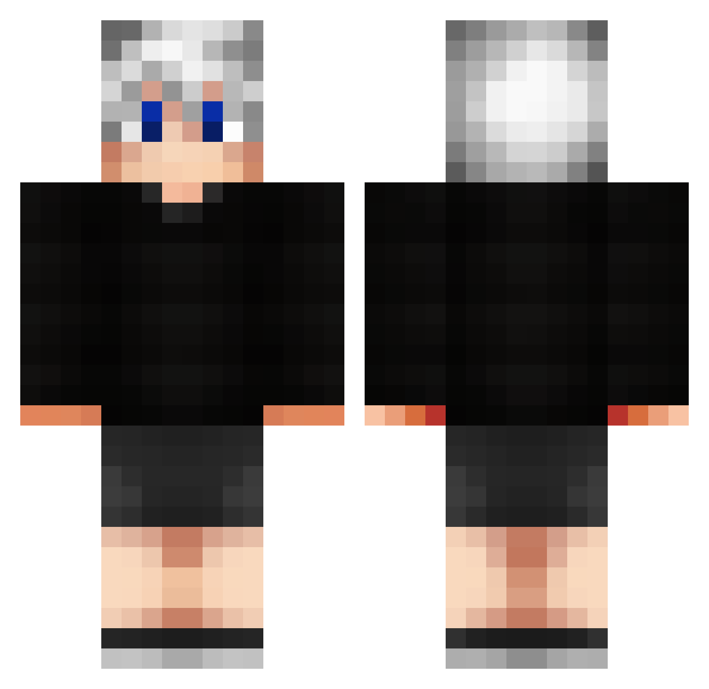 Zakiyya Minecraft skin, front and back view