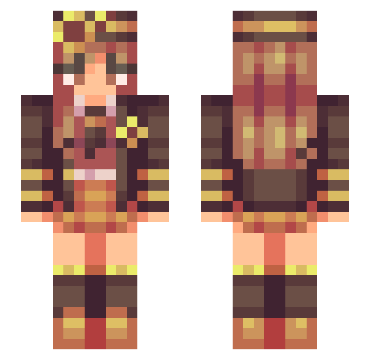 poormeduza Minecraft skin, front and back view