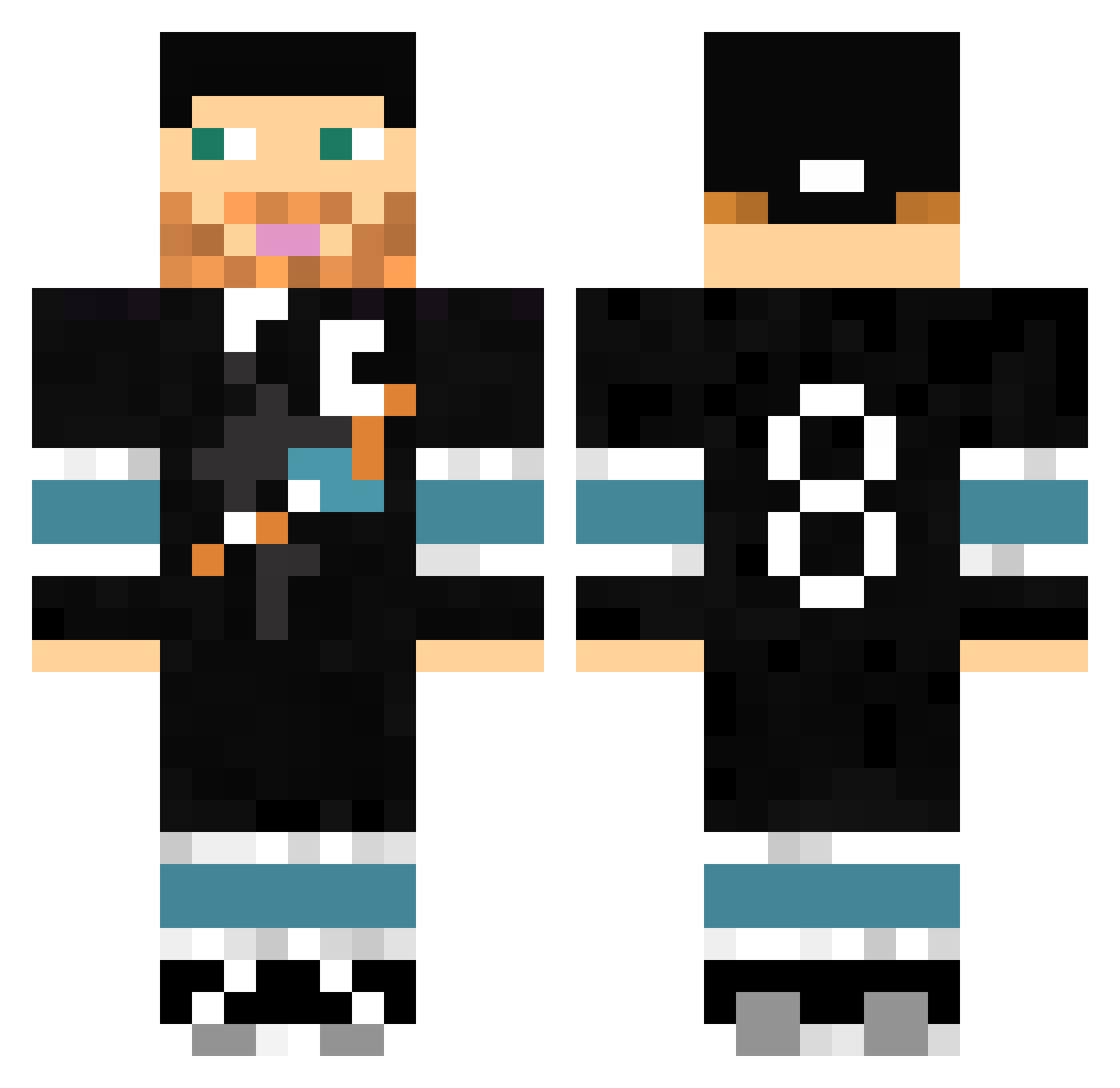 TrevorMoore92 Minecraft skin, front and back view