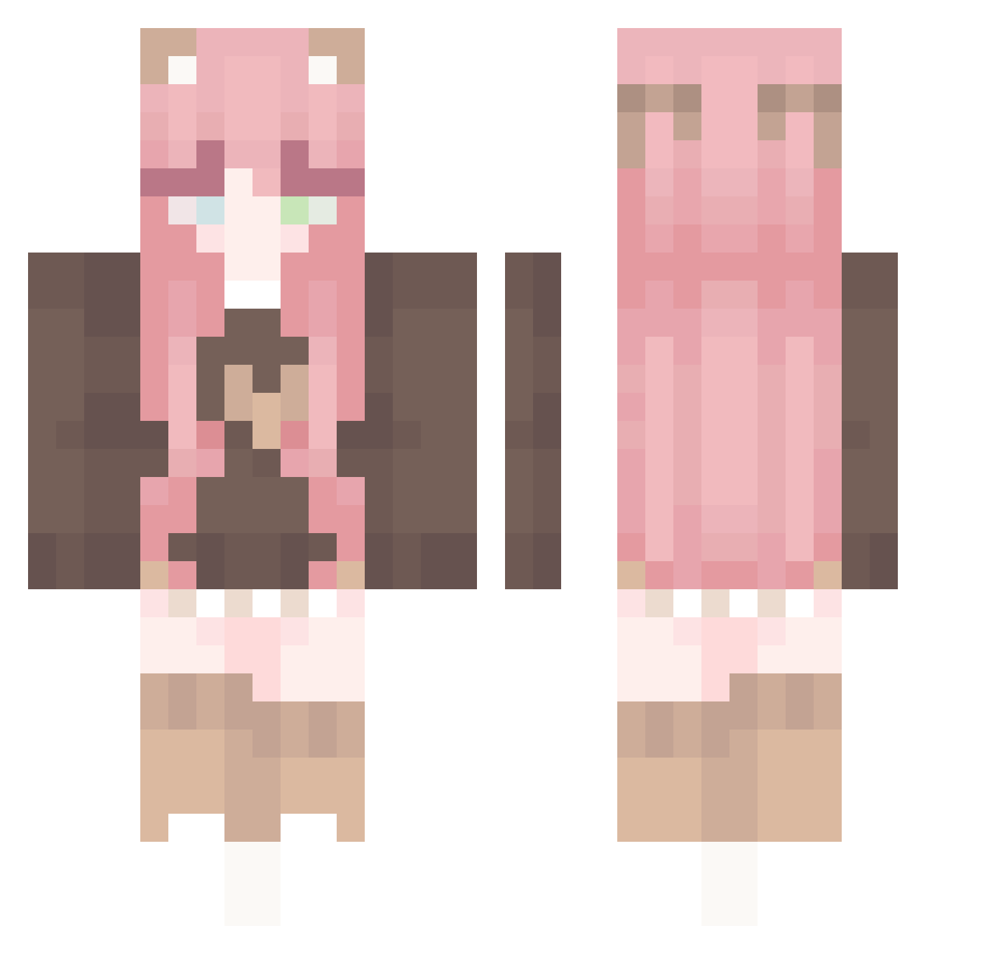 The_Draggon_ Minecraft skin, front and back view
