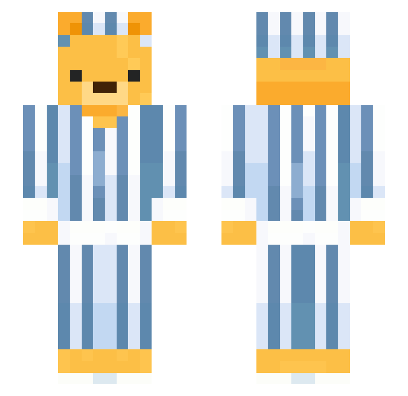 ImNotSpace_ Minecraft skin, front and back view