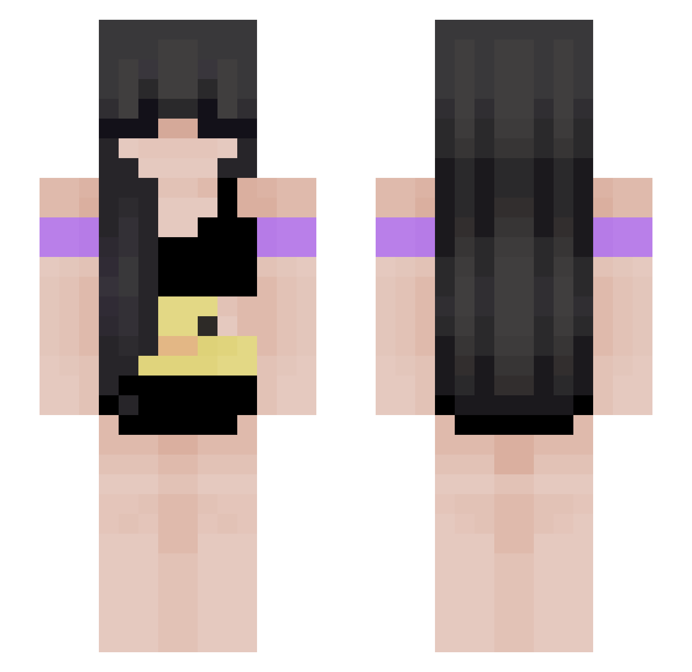 noviowo Minecraft skin, front and back view