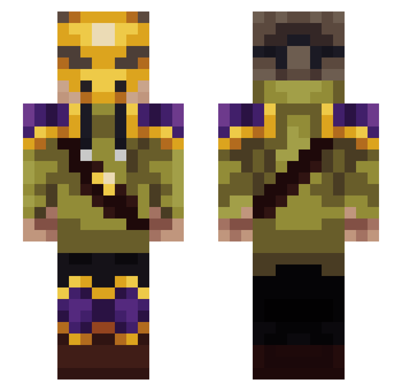 k1rofv Minecraft skin, front and back view