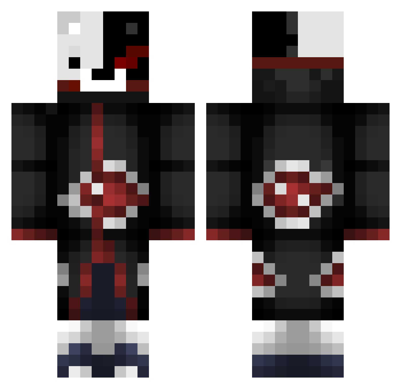 KissMyHai Minecraft skin, front and back view