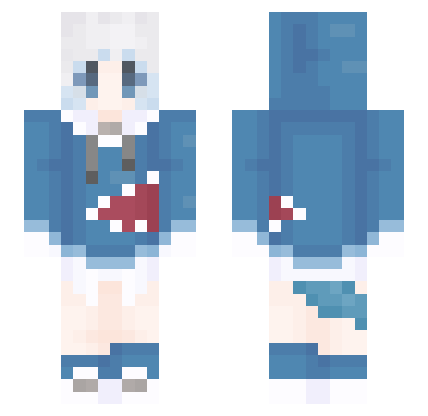 DanChauFan Minecraft skin, front and back view