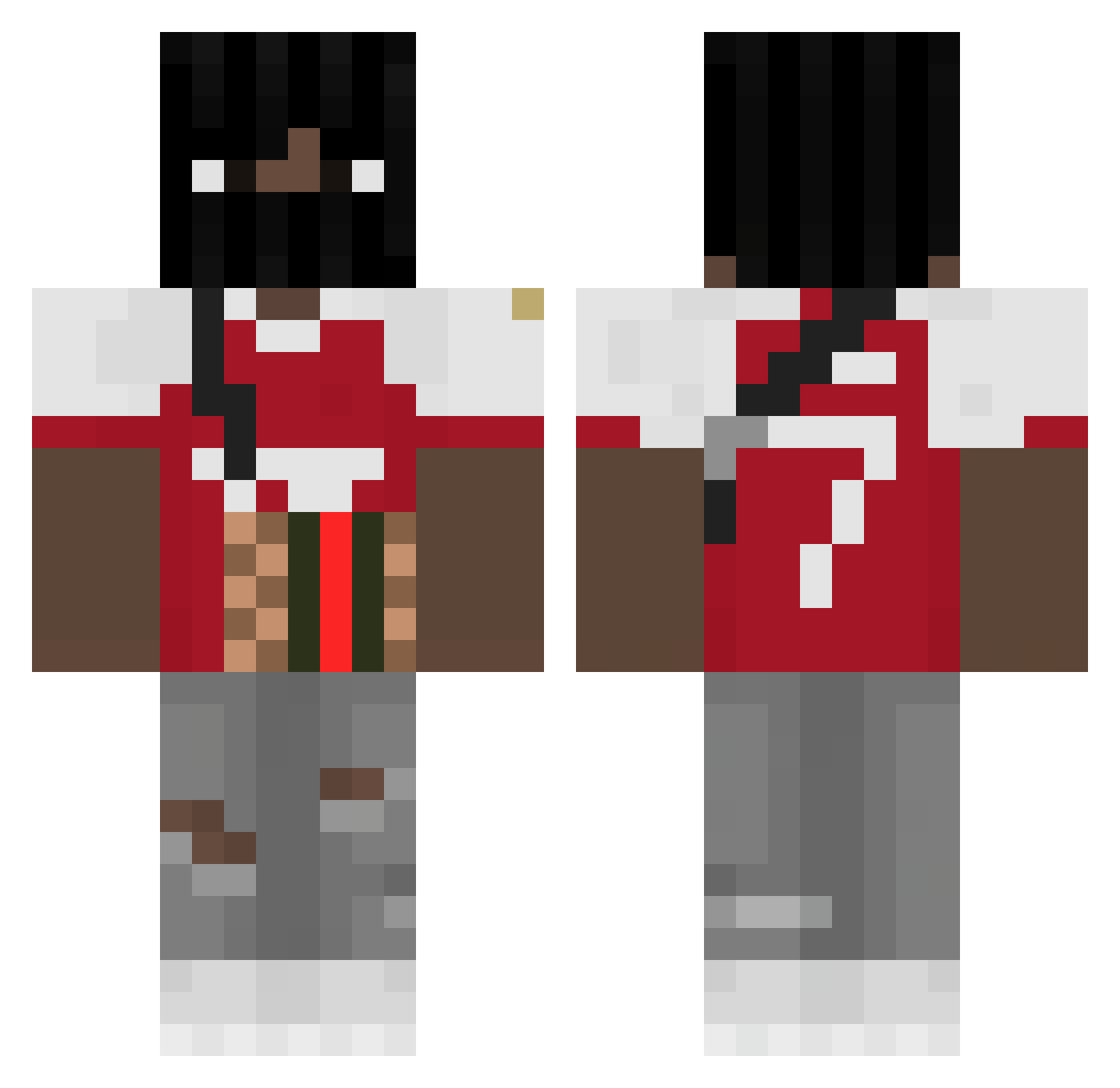 stan34567 Minecraft skin, front and back view
