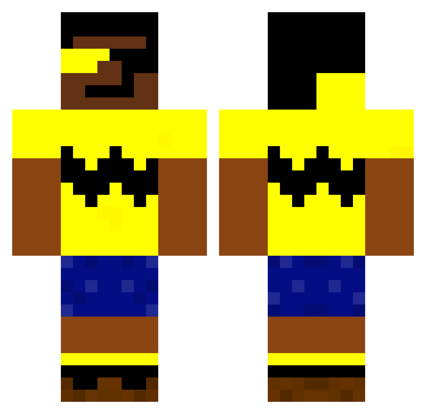 CrimeRing Minecraft skin, front and back view