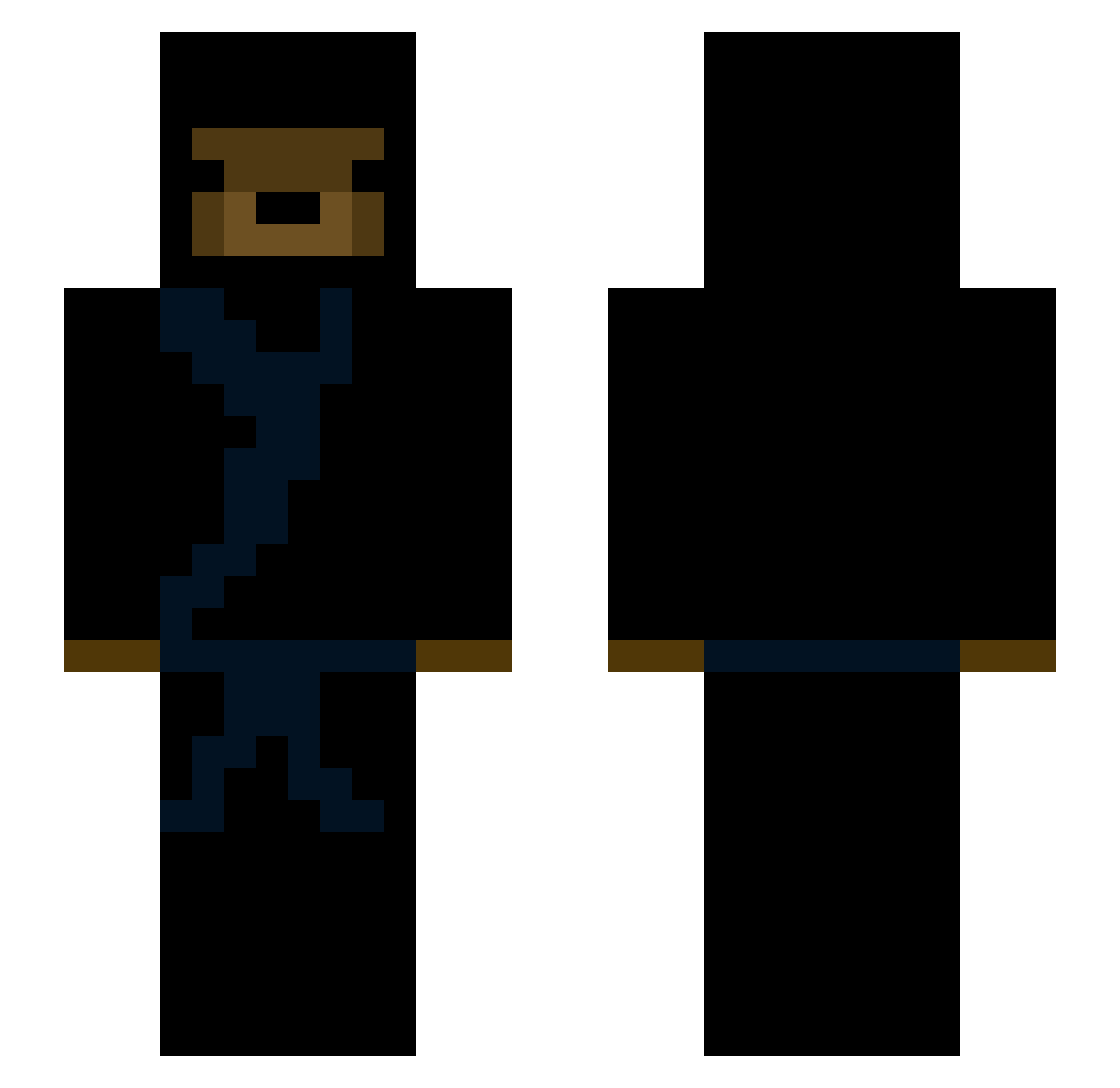 Hamoq Minecraft skin, front and back view
