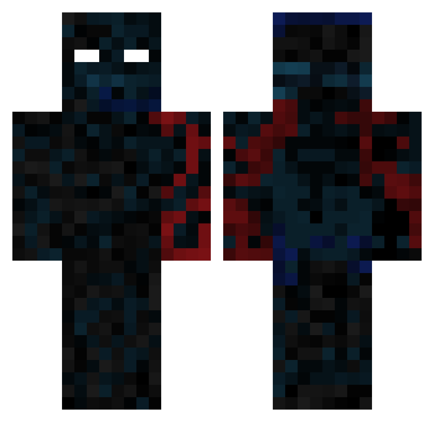 YTkalusrbinn Minecraft skin, front and back view