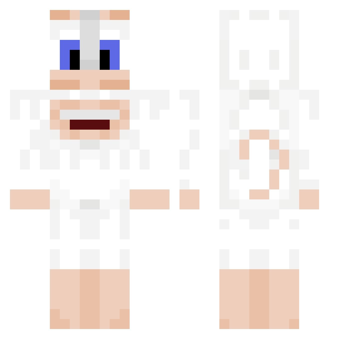 eRe1 Minecraft skin, front and back view