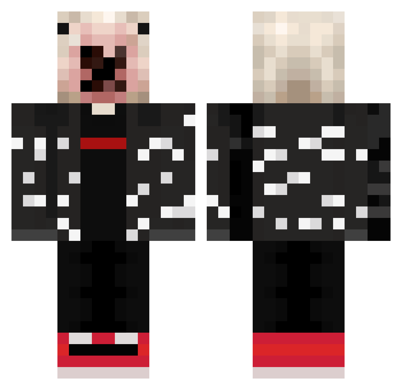 pudeleczko Minecraft skin, front and back view