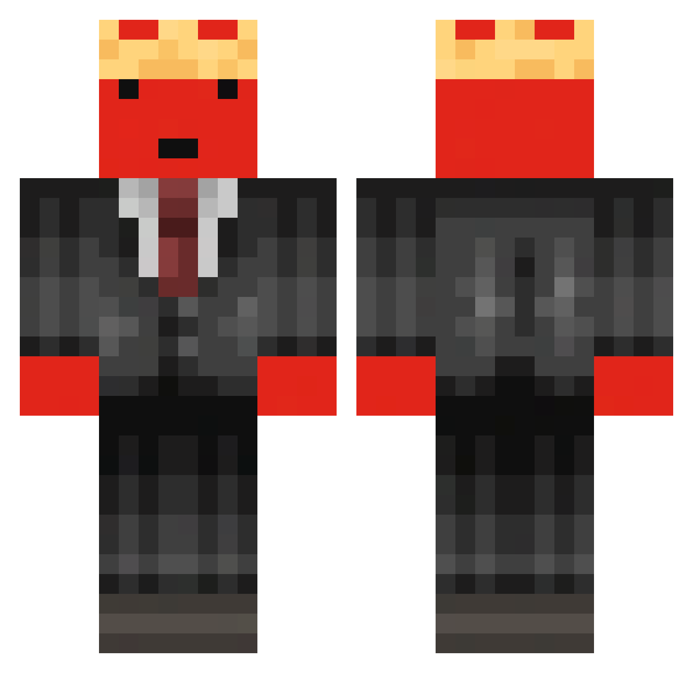 thefrido Minecraft skin, front and back view