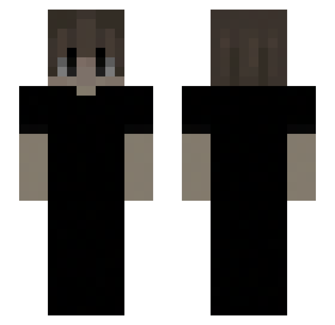 trnu Minecraft skin, front and back view