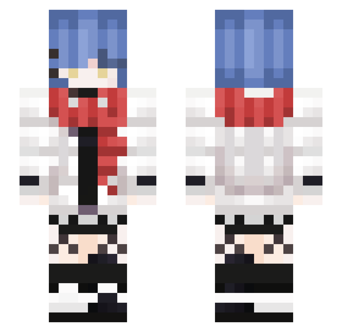 lpRzGql Minecraft skin, front and back view
