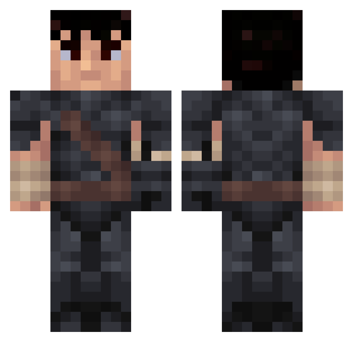Cobo78 Minecraft skin, front and back view