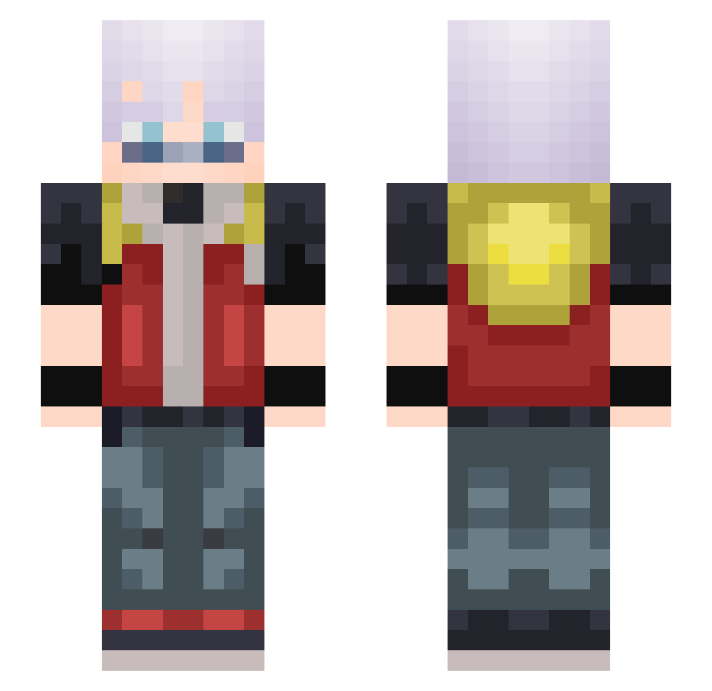 Vinibl4ck7 Minecraft skin, front and back view