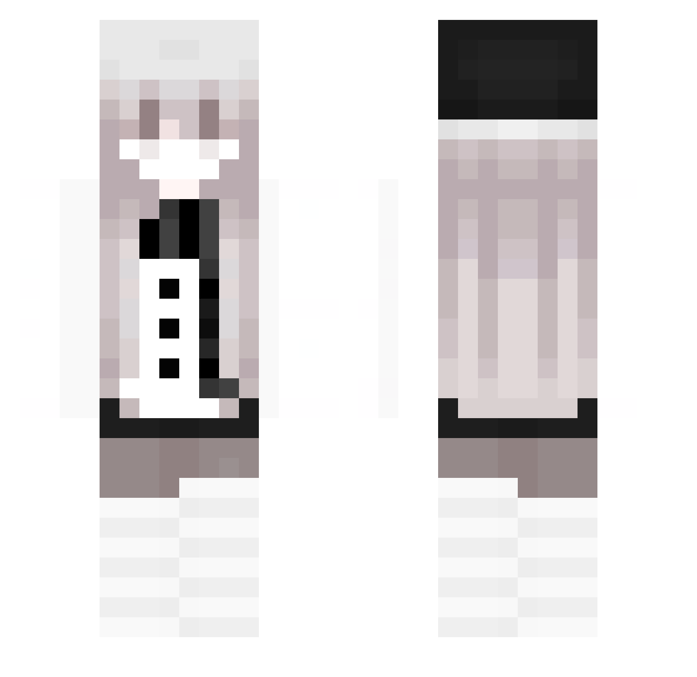 Itc_Chrollo Minecraft skin, front and back view