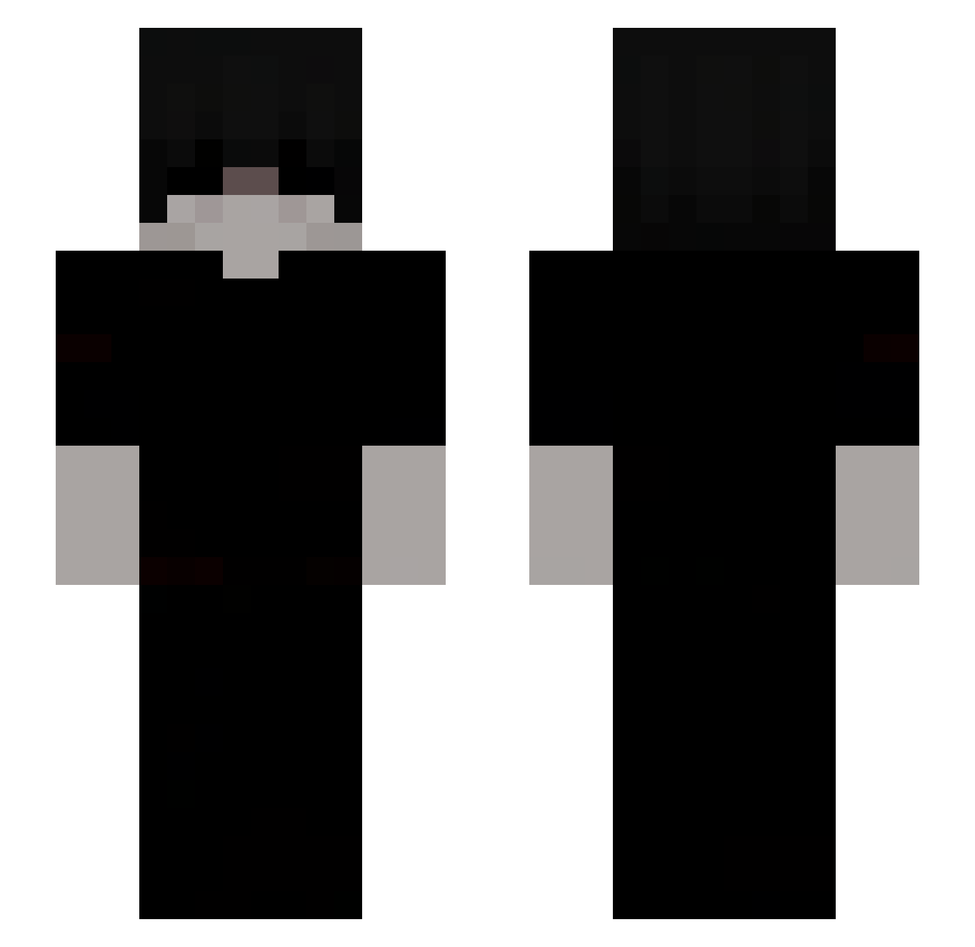 Kwaco Minecraft skin, front and back view