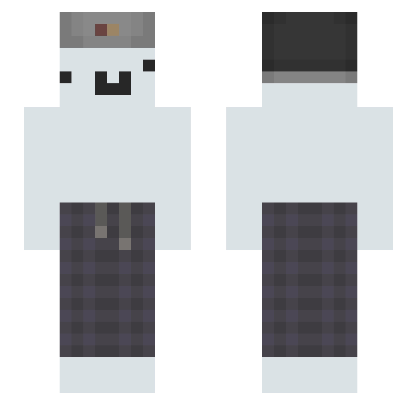 GhouIist Minecraft skin, front and back view