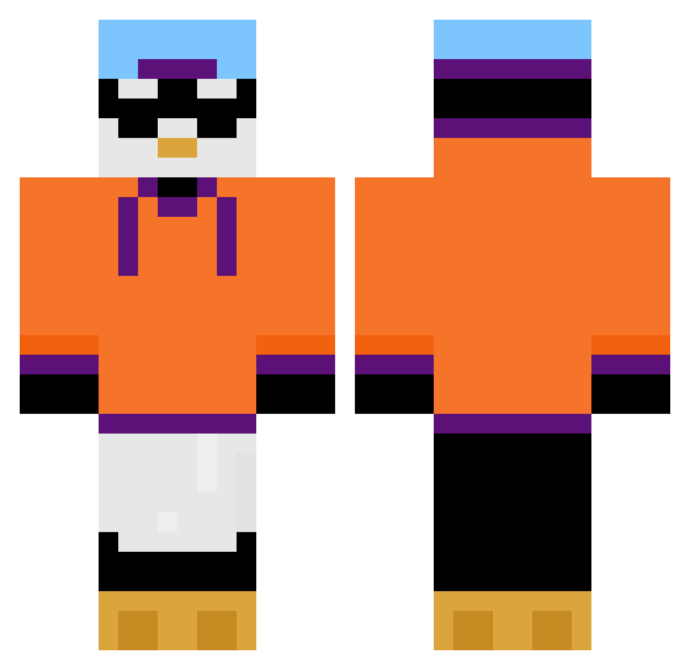 ql9v Minecraft skin, front and back view
