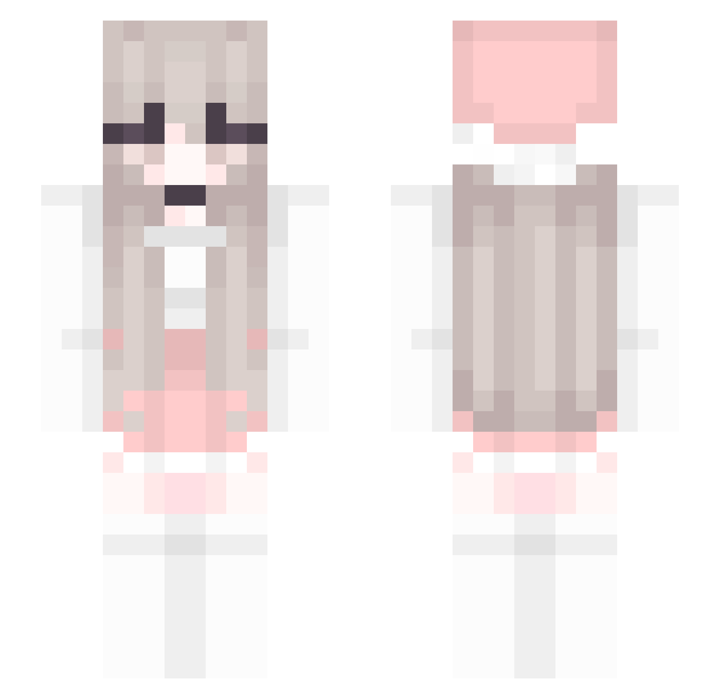 Re_ach Minecraft skin, front and back view