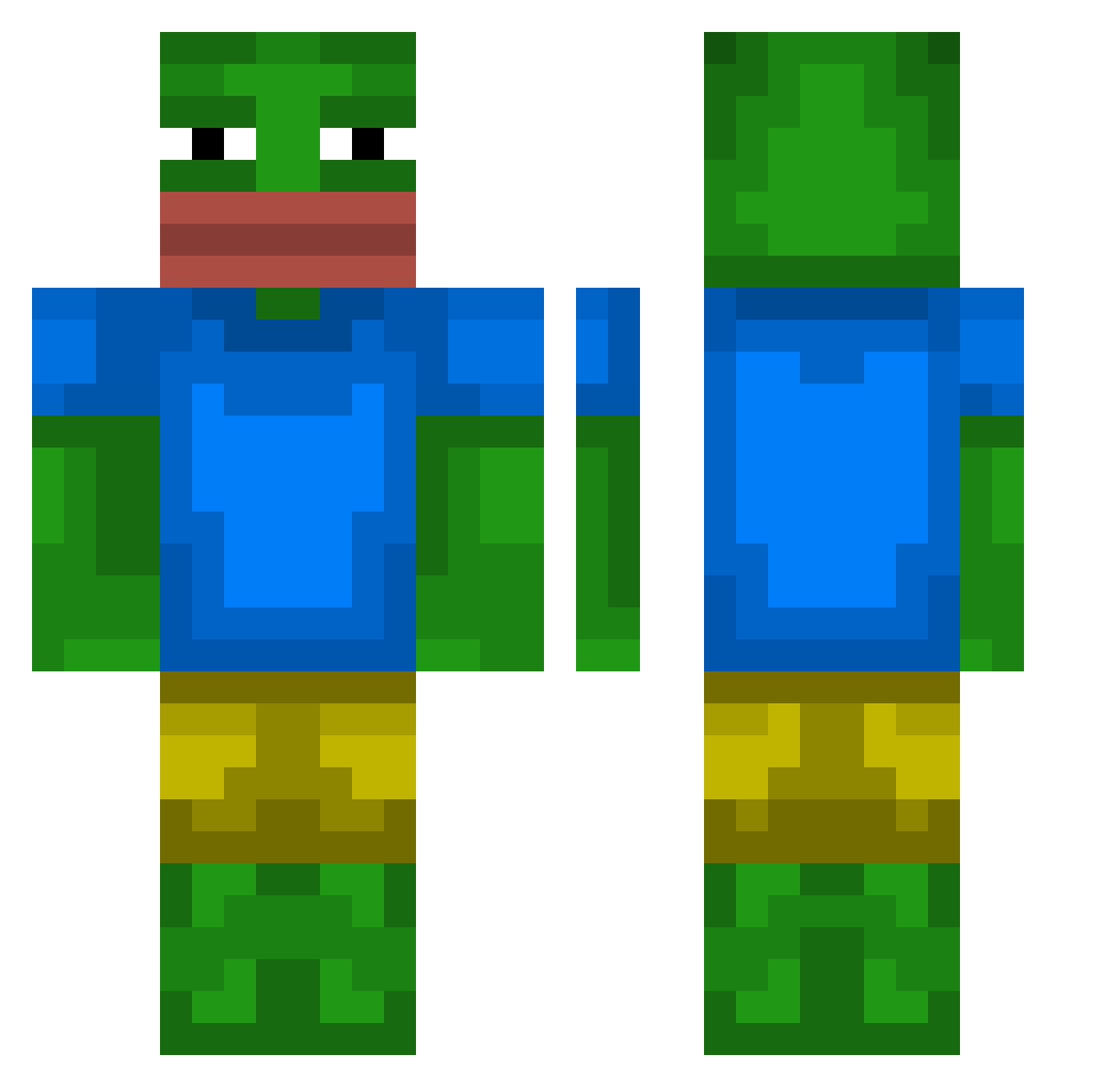 Ksdddd529 Minecraft skin, front and back view