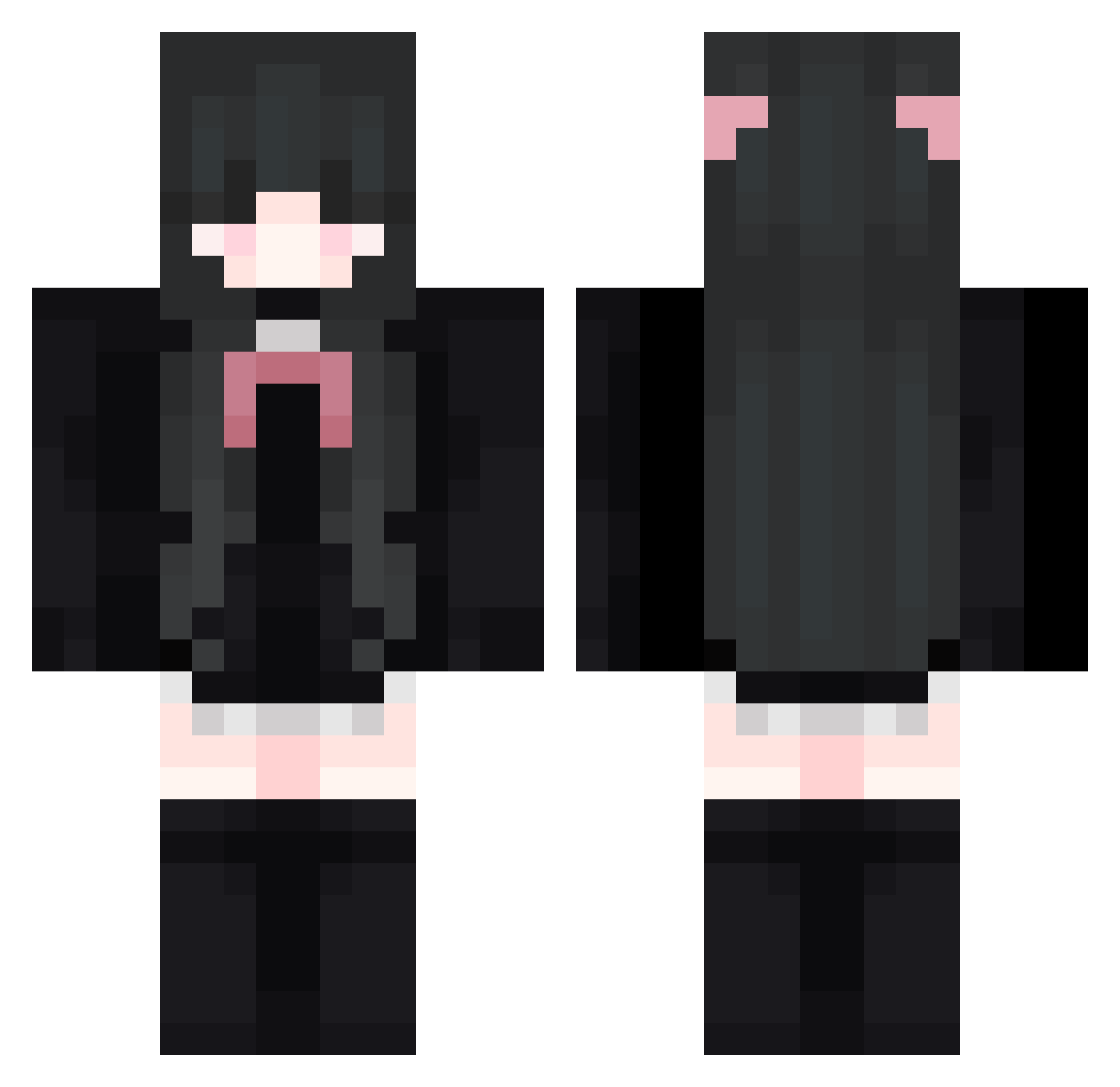 Vorow Minecraft skin, front and back view