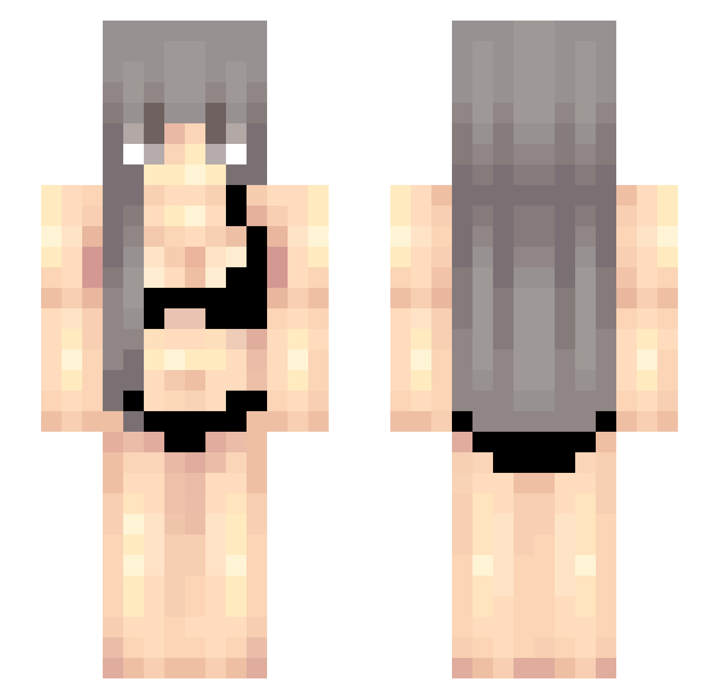Lyduch1906 Minecraft skin, front and back view