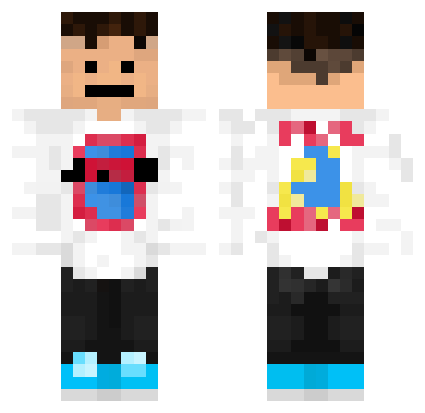 RattMeister Minecraft skin, front and back view