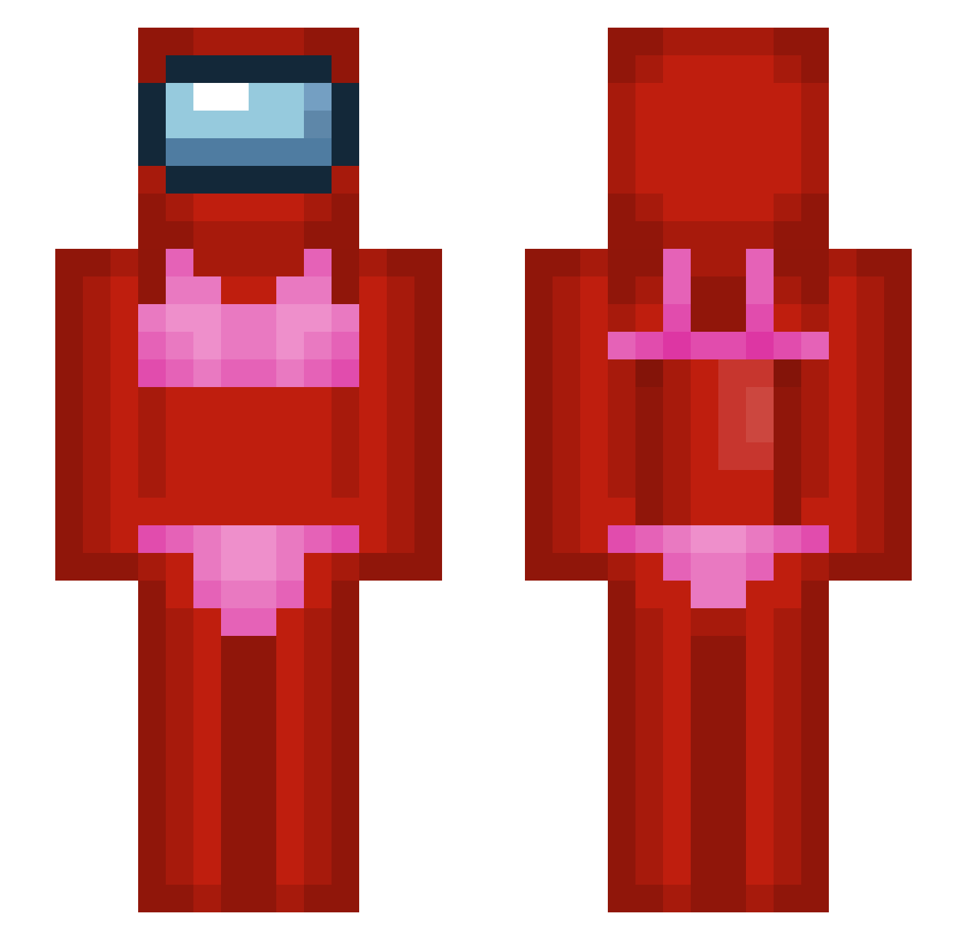 CharkaGod Minecraft skin, front and back view
