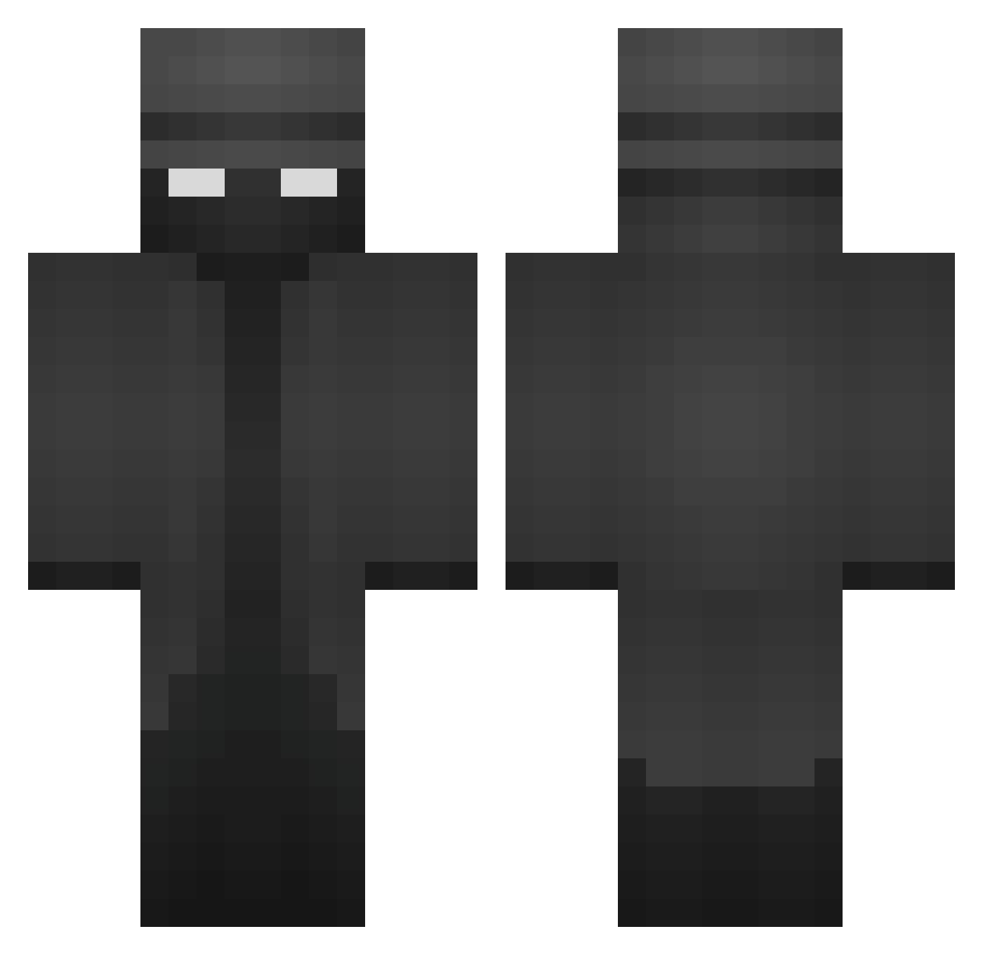 Tschulyy Minecraft skin, front and back view