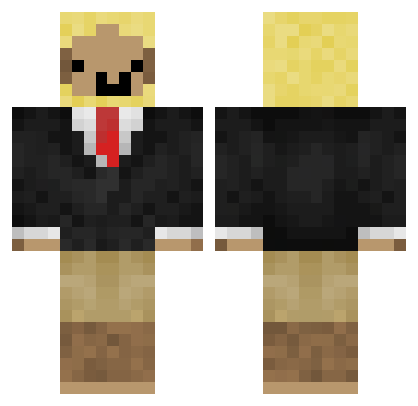 jabberrrr Minecraft skin, front and back view
