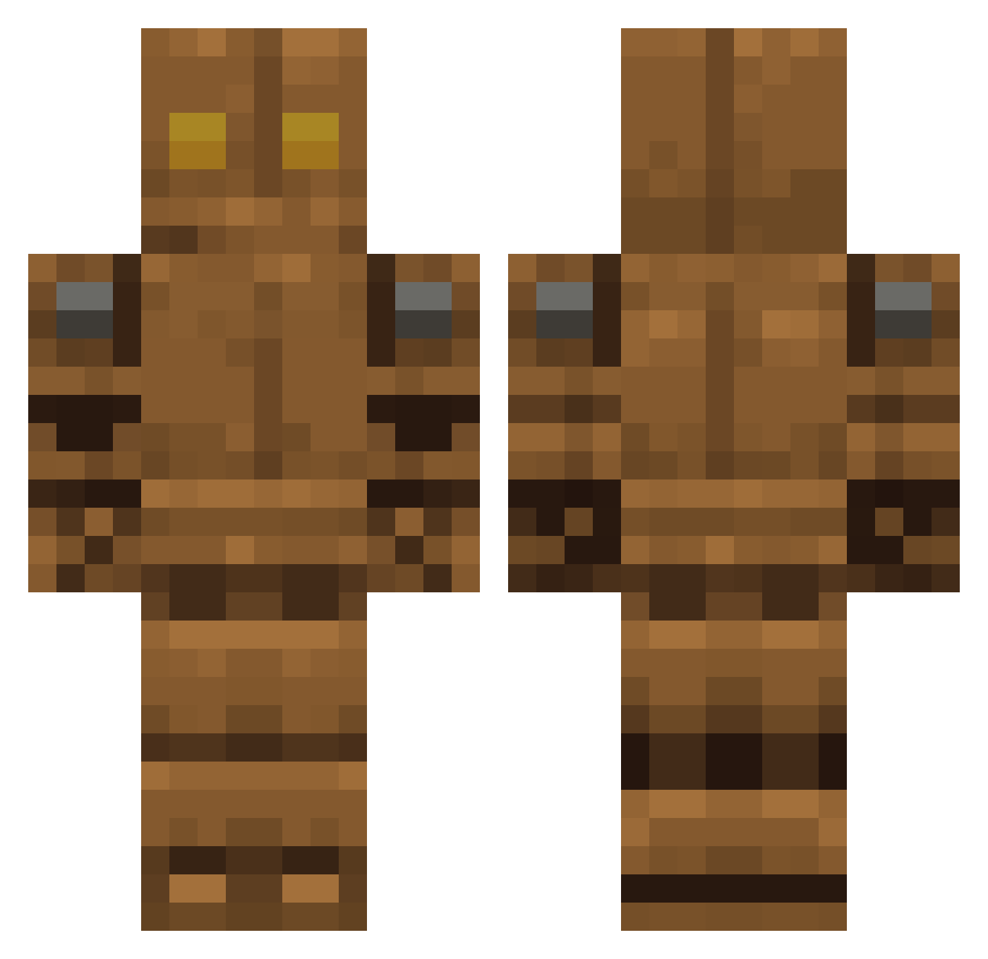 Walking_Warrior Minecraft skin, front and back view