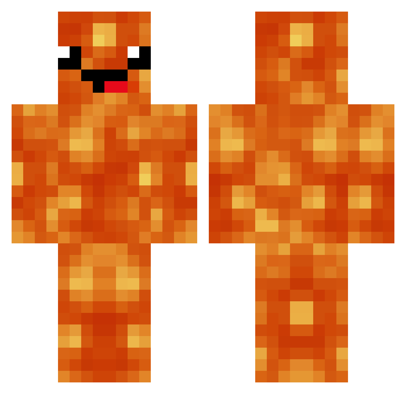 Terminator0106 Minecraft skin, front and back view