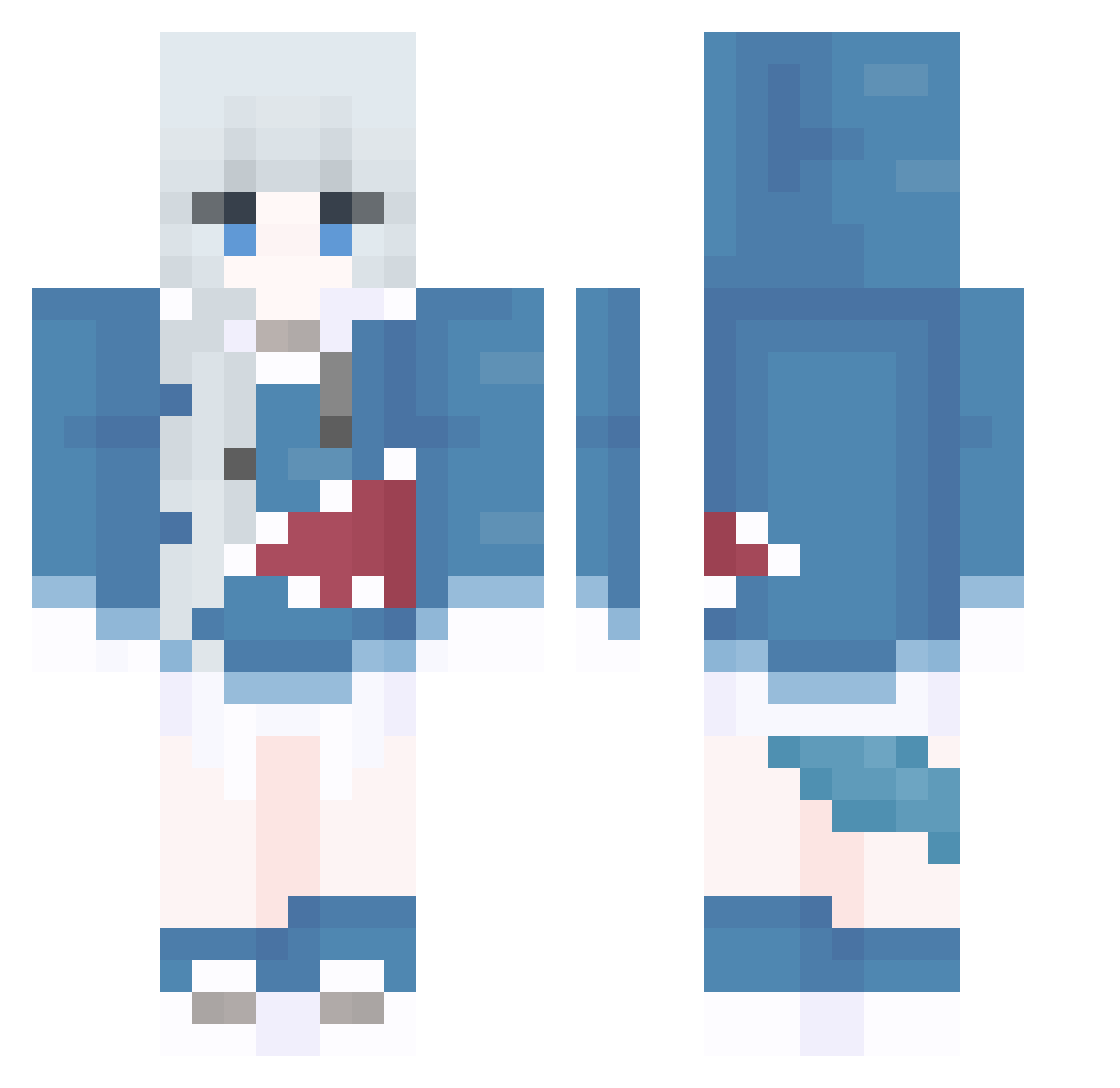 PORTOGAS Minecraft skin, front and back view