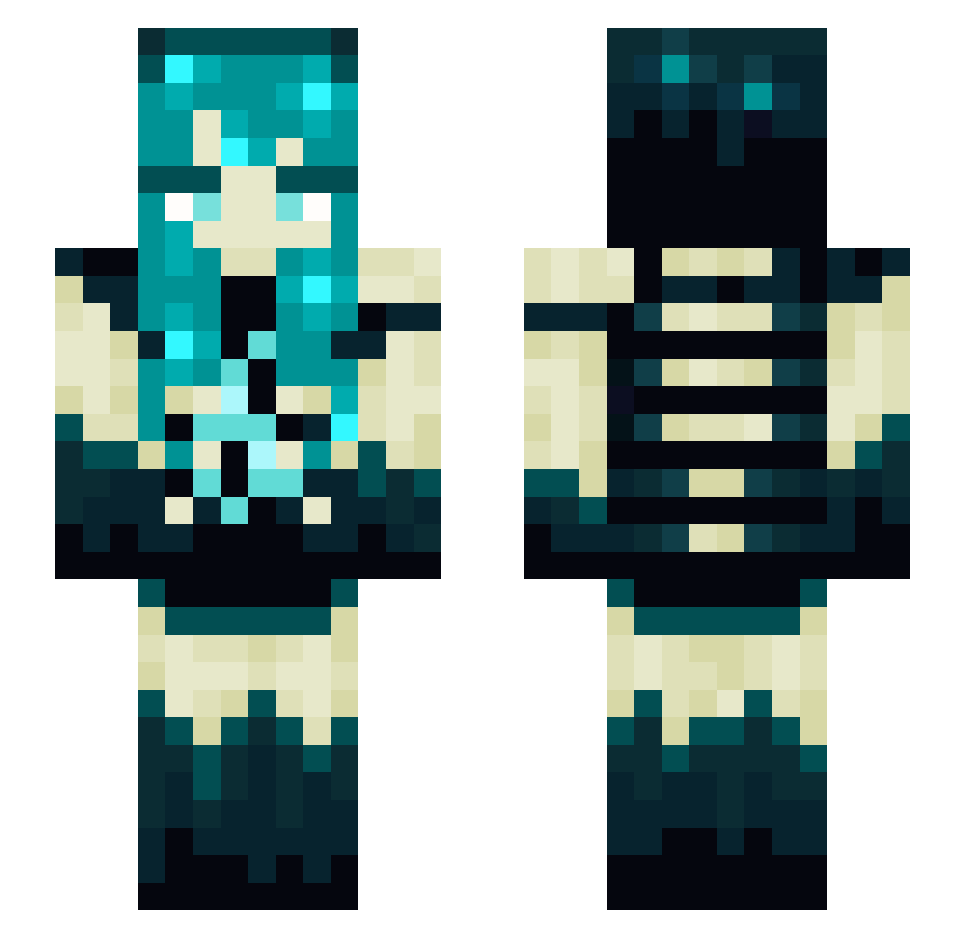 Marllowz Minecraft skin, front and back view