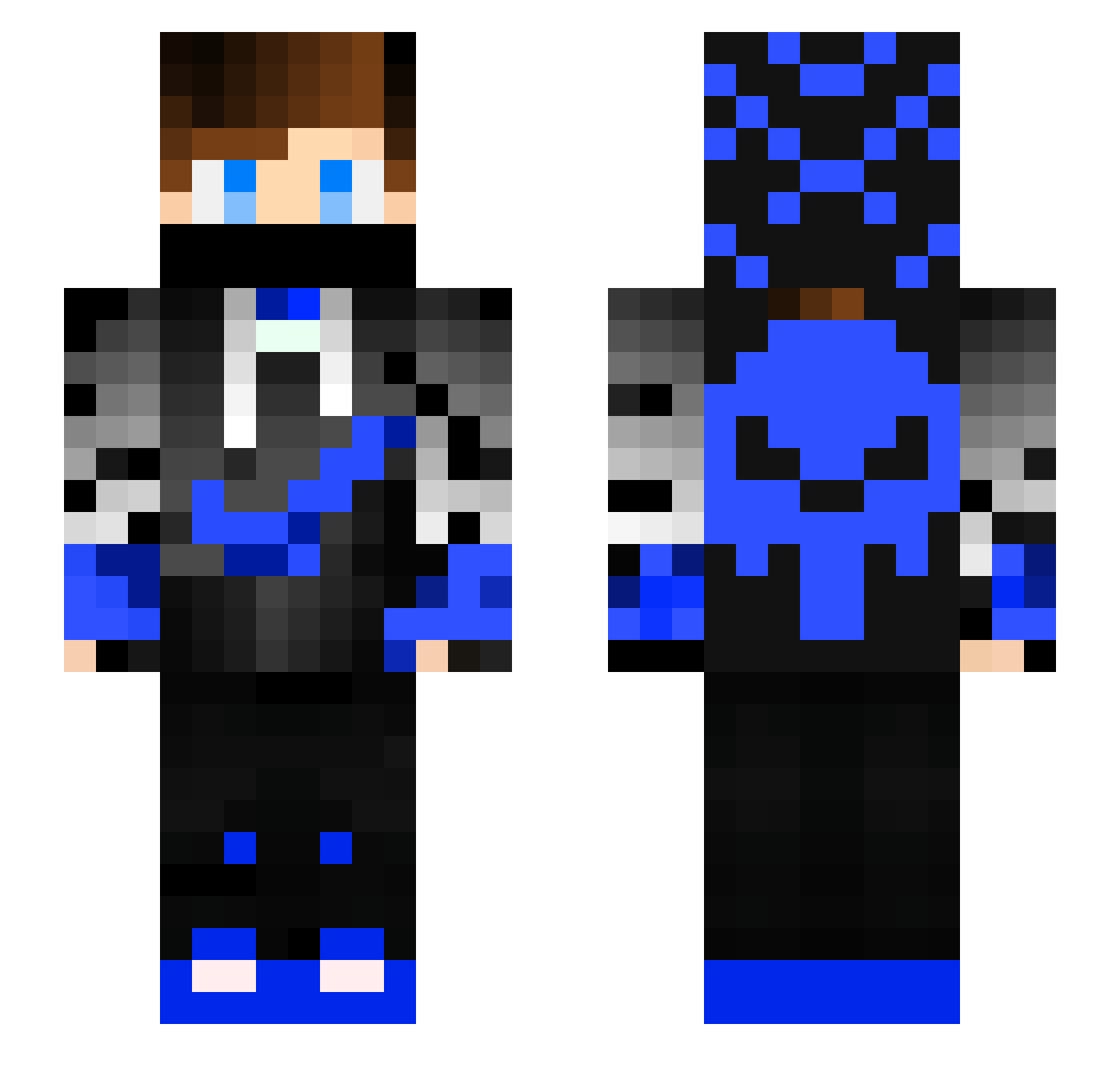 WJMFilms Minecraft skin, front and back view