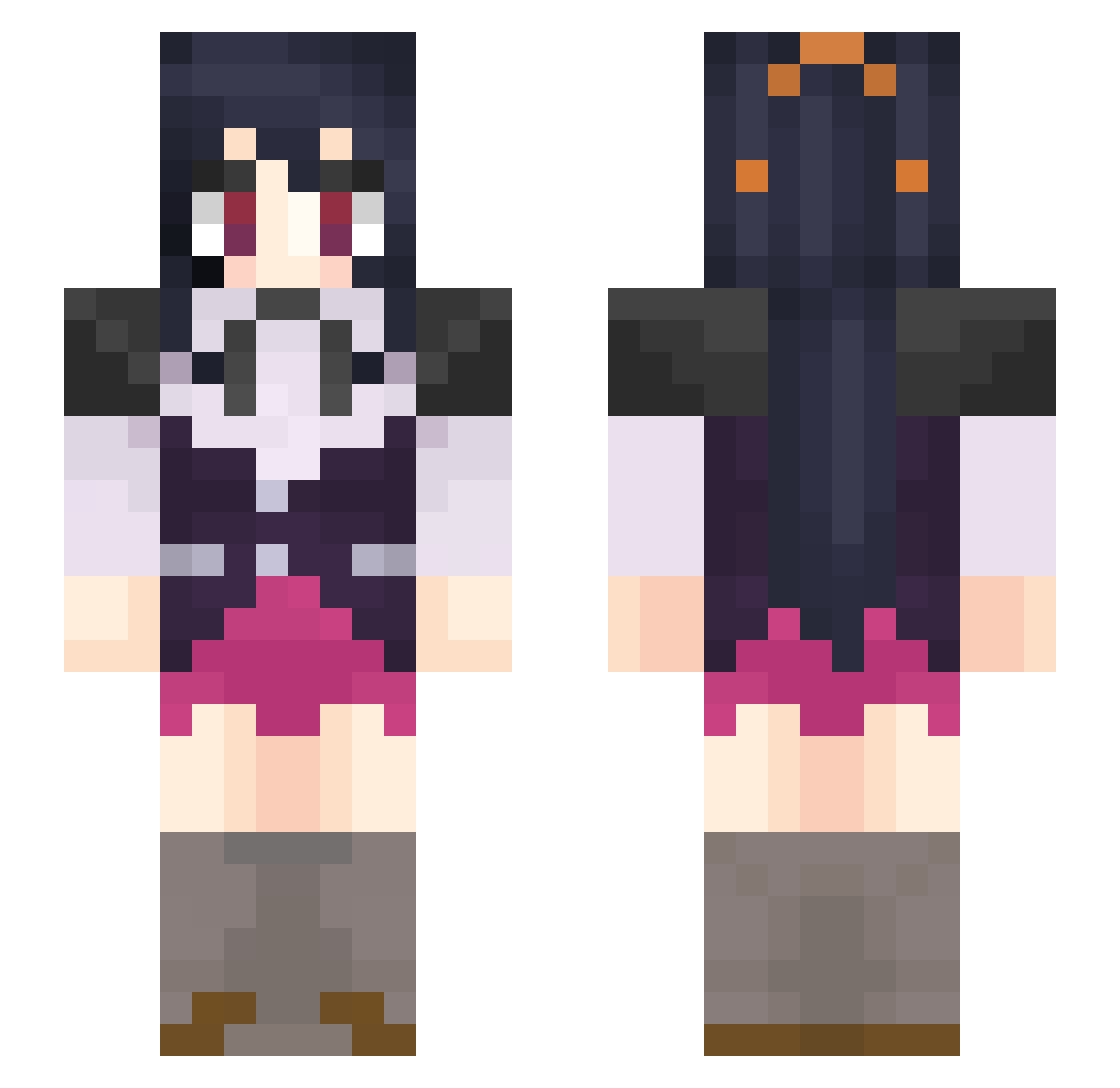 FFplazma_ Minecraft skin, front and back view