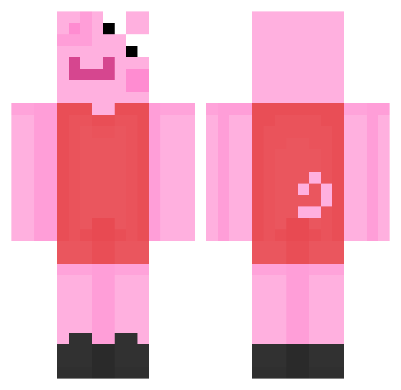 BaisseLesYeux Minecraft skin, front and back view
