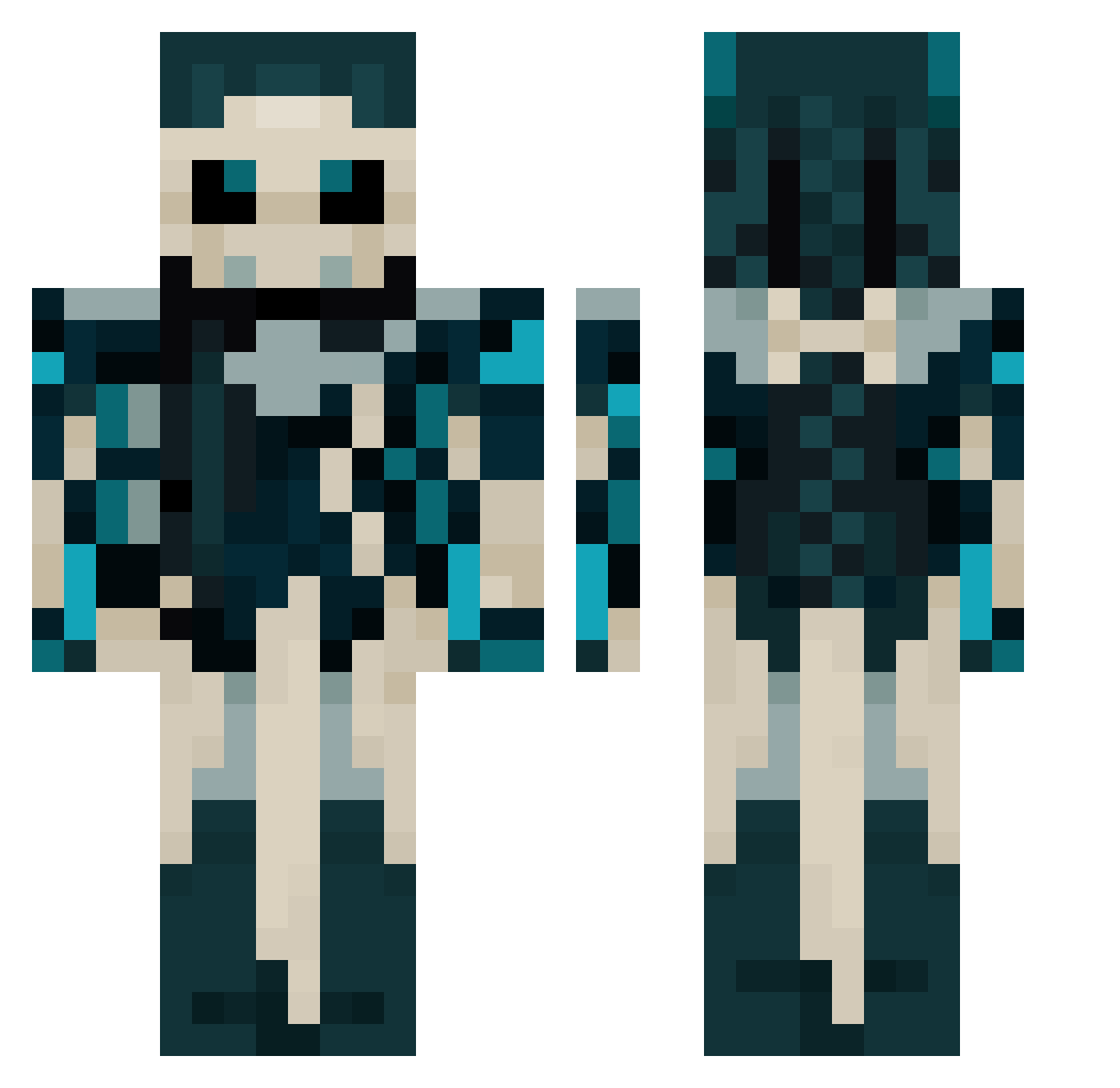 sn_yo2k Minecraft skin, front and back view