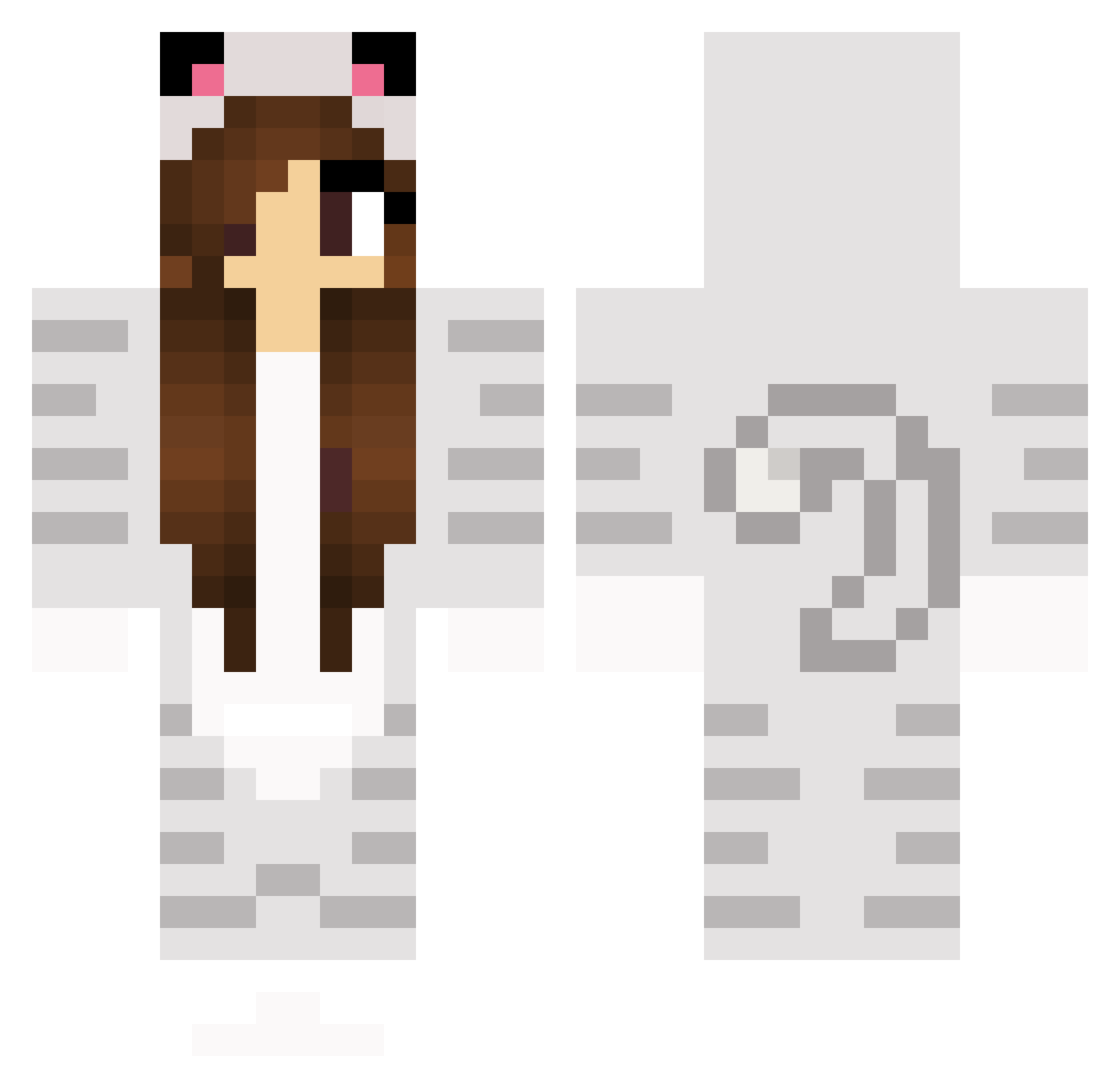 Shelley Minecraft skin, front and back view