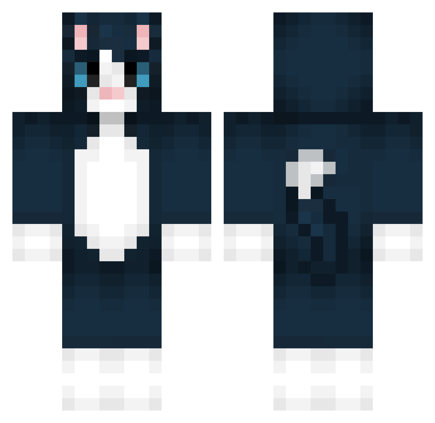 BukkitSupport Minecraft skin, front and back view