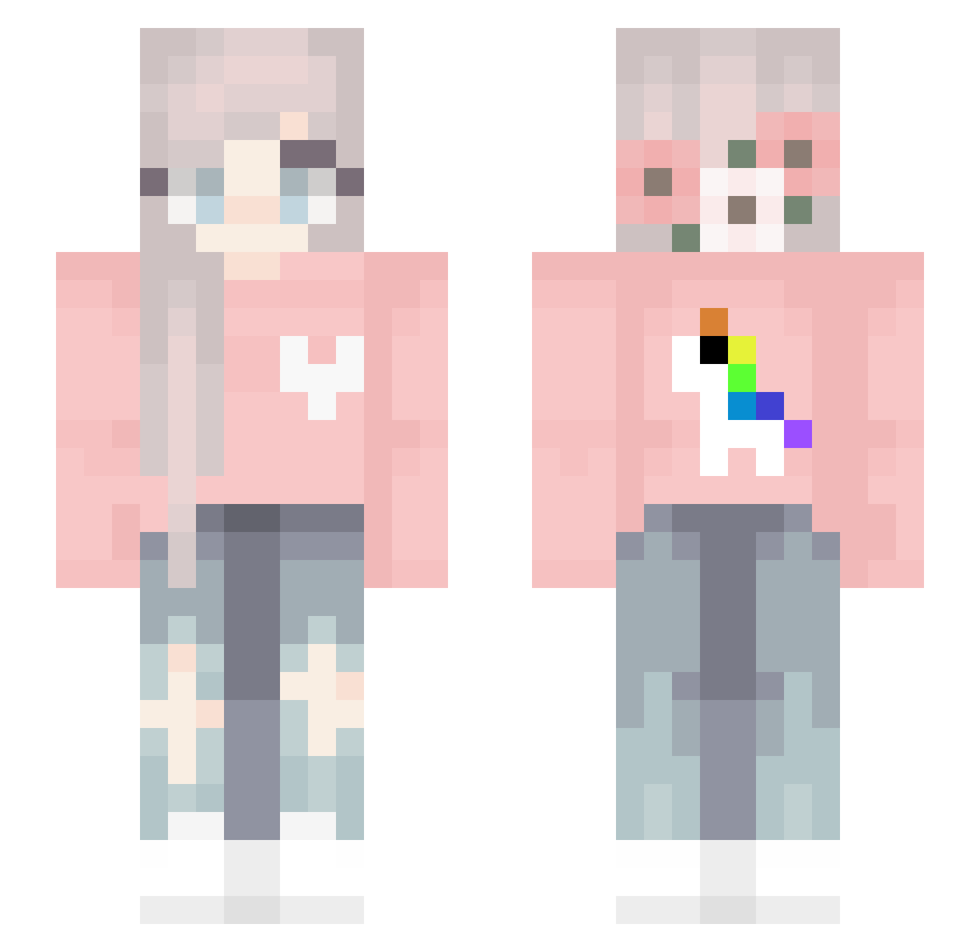 yangfen1337 Minecraft skin, front and back view